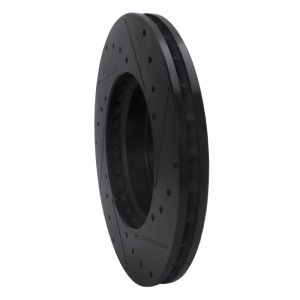 Mercedes-Benz Viano Brake Rotor (1) - Front Left - R1 Concepts - Drilled & Slotted - Black - `16-`23